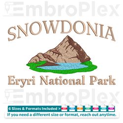 snowdonia national park machine embroidery design