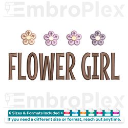 flower girl embroidery design