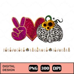 peace love fall svg, eps dxf, png, instant download, cut file