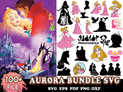 100 aurora bundle svg, disney svg, disney aurora svg