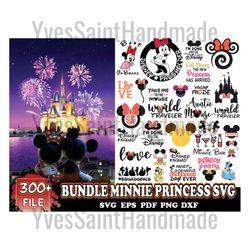 300 bundle minnie princess svg, disney svg, mickey svg