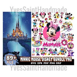 89 minnie mouse bundle png, minnie png, disney png