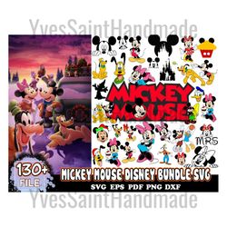 130 mickey mouse bundle svg, disney svg, mickey svg