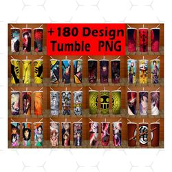 anime 20oz tumbler png  20oz anime characters tumbler png  tumbler sublimation full tumbler wrap design  digital instan