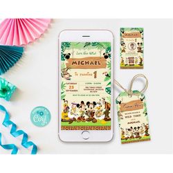 kids phone birthday invitation template, kids phone birthday invitation, kids electronic invite, phone invite