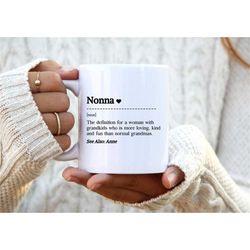 nonna mug. personalised grandmother gift. custom nonna mug. gift for nan. mug for grandma. italian nonna present.