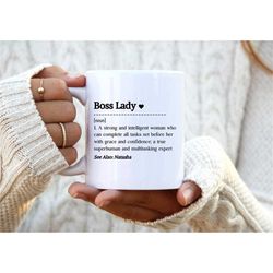 boss lady mug. personalized gifts. 30th birthday gift for her. boss gift. funny boss mug. gifts for women. best friend g