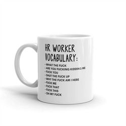 vocabulary at work mug-rude hr worker mug-funny hr worker mugs-hr worker mug-colleague mug,hr worker gift,surprise gift,