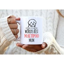worlds best maltipoo mum. maltipoo dog mug. 21st birthday gift for her. maltipoo present. gift for mum. gift for women.