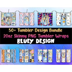 blue dog tumbler wrap bundle, blue dog sublimation wrap design, tumbler wrap design, spring tumbler wrap, cartoon tumble