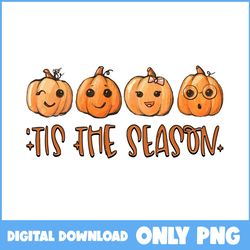 Tis The Season Png, Pumpkin Halloween Png, Retro Halloween Png, Halloween Png, Cartoon Png, Png Digital File