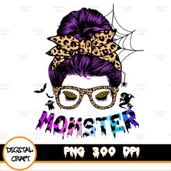 momster svg, halloween mama svg, spooky mama svg, momster png, halloween mom png, messy bun halloween png, momster subli