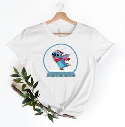 stitch christmas shirt,stitch xmas tree santa hat present