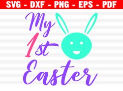 my first easter svg, baby boy svg, baby first easter svg, cut file, cricut, silhouette, instant download