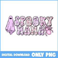 Spooky Mama Ghost Png, Spooky Mama Png, Ghost Png, Bat Png, Retro Halloween Png, Halloween Png, Cartoon Png