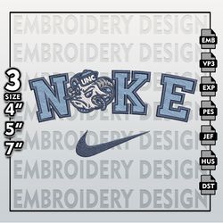 ncaa embroidery files, nike north carolina tar heels embroidery designs, north carolina, machine embroidery files