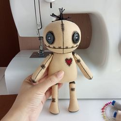 handmade art doll, gift for friend, creepy cute home decor