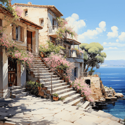 blooming steps: a classic harbor village