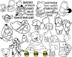 winnie the pooh baby svg, winnie the pooh quotes, piglet svg, tiger svg