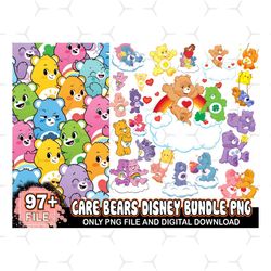 97 care bears bundle png, care bears png, disney png