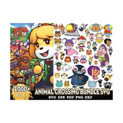 1000 files animal crossing bundle svg, animal cartoon svg