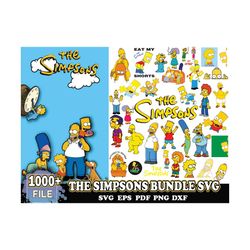 1000 files the simpsons bundle svg, cartoon svg