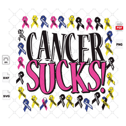 cancer suck, breast cancer svg, cancer awareness, cancer svg