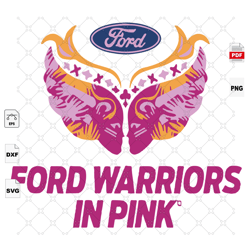 ford warriors in pink, ford brand, ford svg, ford wing, brea