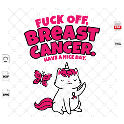 fuck off breast cancer, breast cancer gift, breast cancer sv