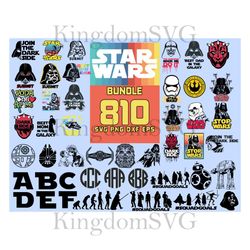 810 files star wars bundle svg, star wars svg, star wars bundle svg, stop wars, star wars party svg, cartoon svg, comic