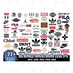 big bundle famous brand logo svg, file for cricut