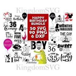 happy birthday bundle svg, birthday svg, new age svg, sweet one svg, birthday bundle, royal five svg, birthday sublimati