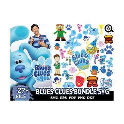 27 files blues clues bundle svg, dog cartoon svg