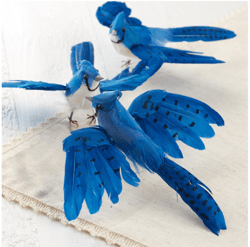 artificial flying blue jay bird