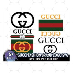 gucci fashion brand logo svg, gucci logo svg