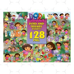 128 files dora of explorer and friends bundle png, cartoon svg, dora of explorer, dora and friends, dora png, dora bundl