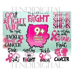 breast cancer bundle svg sublimation, breast cancer svg, cancer fight svg