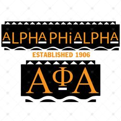 Alpha Phi Alpha Established 1906, Sorority Svg, Alpha Phi Alpha Svg, Alpha Fraternity Svg, APA Established 1906, APA Svg