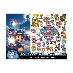 52 designs paw patrol svg bundle, paw patrol svg