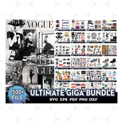 ultimate giga bundle, with 500 svg files, brand logo svg