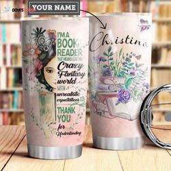 book personalized stainless steel tumbler, personalized tumblers, tumbler cups, custom tumblers