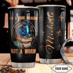 book dragon personalized stainless steel tumbler tumbler cups, custom tumblers