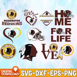 Bundle 11 Files Washington Redskins Football team Svg, Washington Redskins Svg, NFL Teams svg, NFL Svg, Png, Dxf, Eps