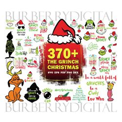 370 files the grinch svg bundle, christmas svg, grinch svg