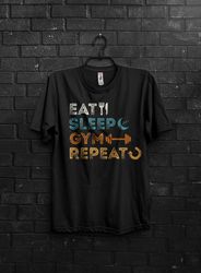 eat sleep gym repeat gym pump cover workout clothes,anime gym shirt gift for gym lover,oversized tshirt for gym rats,fit