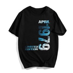 awesome since april 1979 44th birthday born 1979 t-shirt, shirt for men women, graphic design