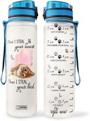 first i steal your heart then i steal your bed cute cat water bottle valentine gift couples water bottle plastic 32oz