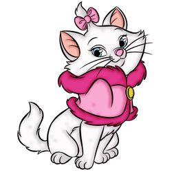 Marie Svg, White Cat Svg, White Kitten Svg, Pink Bow Svg, Donut Svg, Marie Cat Svg, Cat Lovers Svg, Disney Cat, Marie Ca