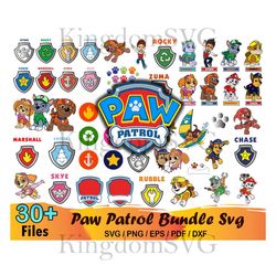 30 paw patrol bundle svg, paw patrol svg, paw patrol clipart