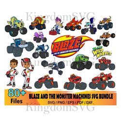 blaze and the monster machines svg bundle, wild wheels svg